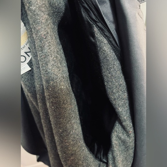 VINTAGE‎ 80's London Fog Classic Wool Lined Charcoal Grey Trench Coat Women's 12 - Picture 16 of 16